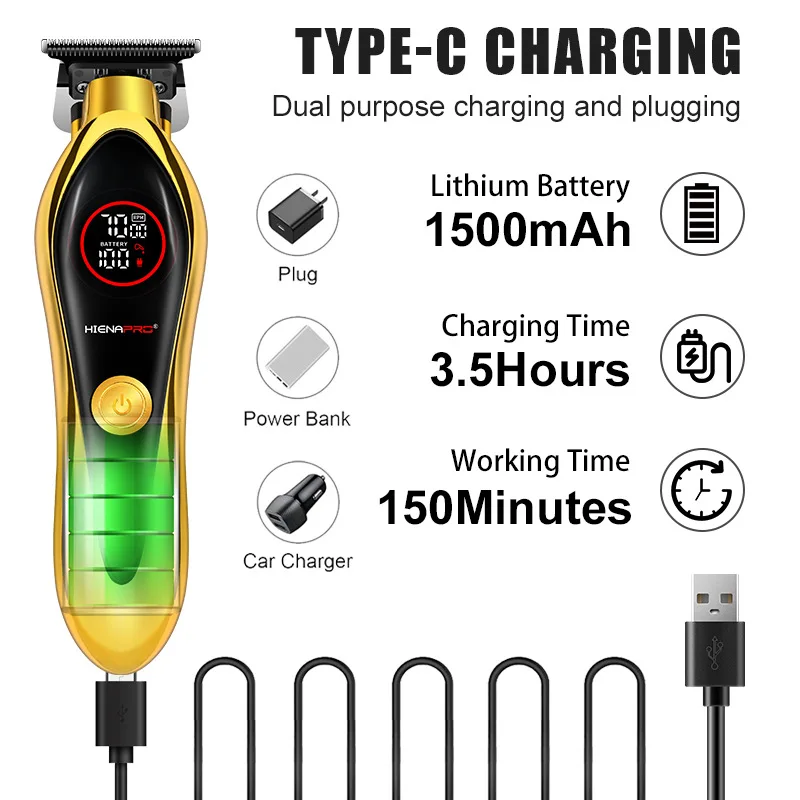 Neue Haar Trimmer Für Männer Barber Shop Professionelle Elektrische Haar Clipper Tragbare Cordless Haar Bart Rasierer Haar Schneiden Maschine