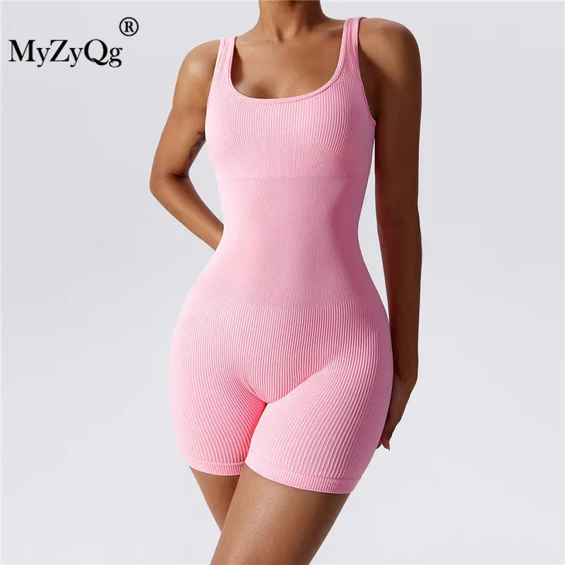 

MyZyQg Summer Dance Women Jumpsuit Tight Breathable Air Sports Playsuit Buttock Lifting All-in-one Quick Dry Yoga Bodycon