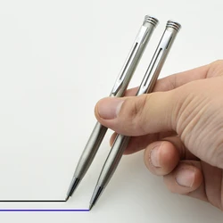 Mini Portable Metal Ballpoint Pen 0.7mm Black Ink Refill Twist-to-retract Ballpen Signature Pen Business Office School Supplies
