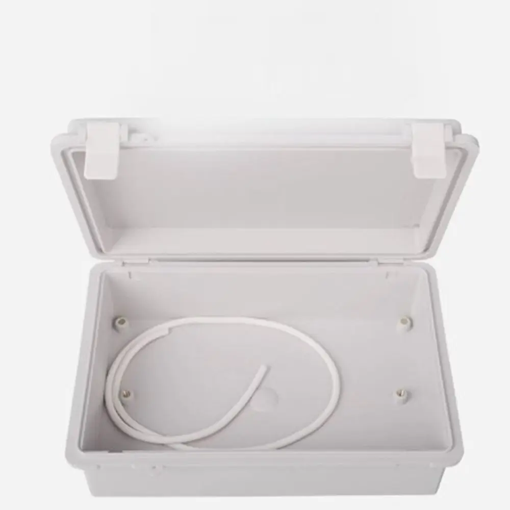 IP67 Electrical Junction Box Waterproof Enclosure With Hasp Outdoor Sealed Switch Power Case White Plastic Distribution Boxes
