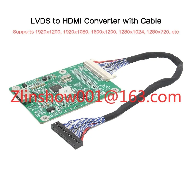 Support multiple resolutions, send screen cable LVDS to HDMI adapter board LVDS dual 8 input to HDMI output