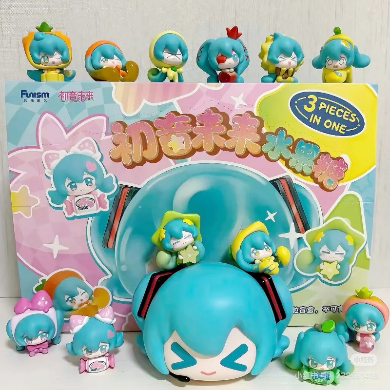 ファンイズム-初音ミク-q-face-フルーツキャンディテーマ-ブラインドボックス-アニメフィギュア-かわいいコレクタブルドール-デスクデコレーション-ギフト