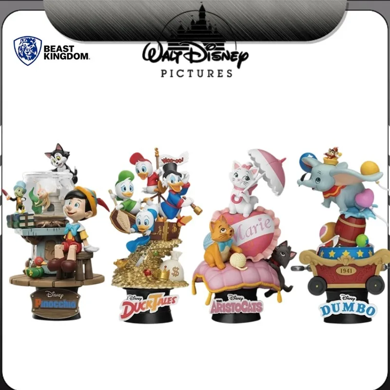 

Beast Kingdom Disney Classic Animation Diorama Figure Set Pinocchio DuckTales Dumbo Anime Figure Model Ornaments Genuine