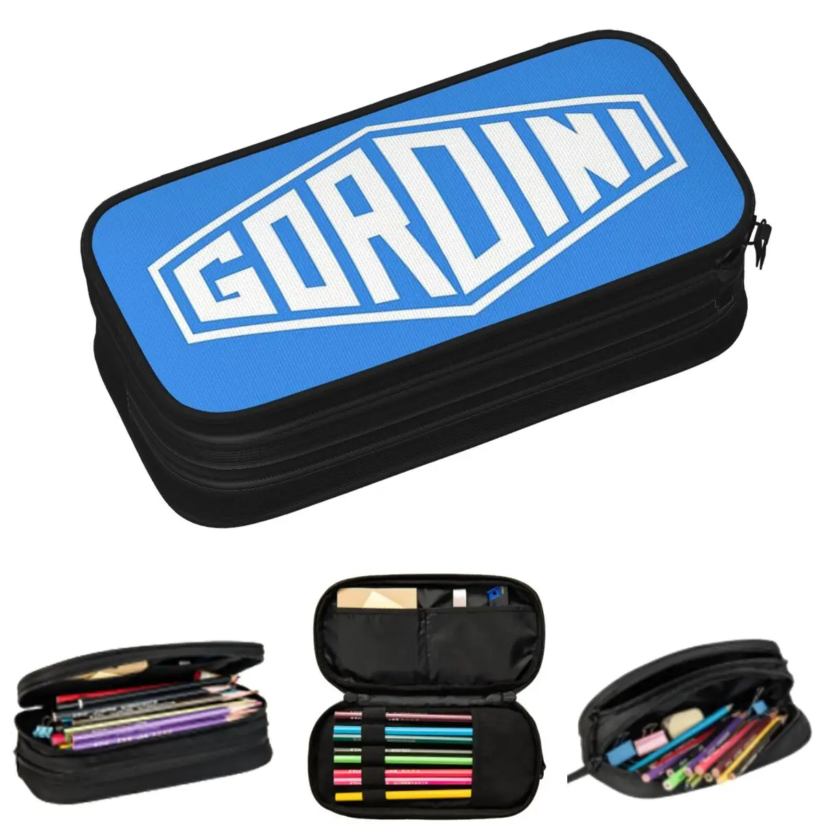 

Classic Car Logos Gordini Pencil Cases for Students Pen Box Pencil Bag Large Storage Pencil Pouch Storage Stationery Supplies