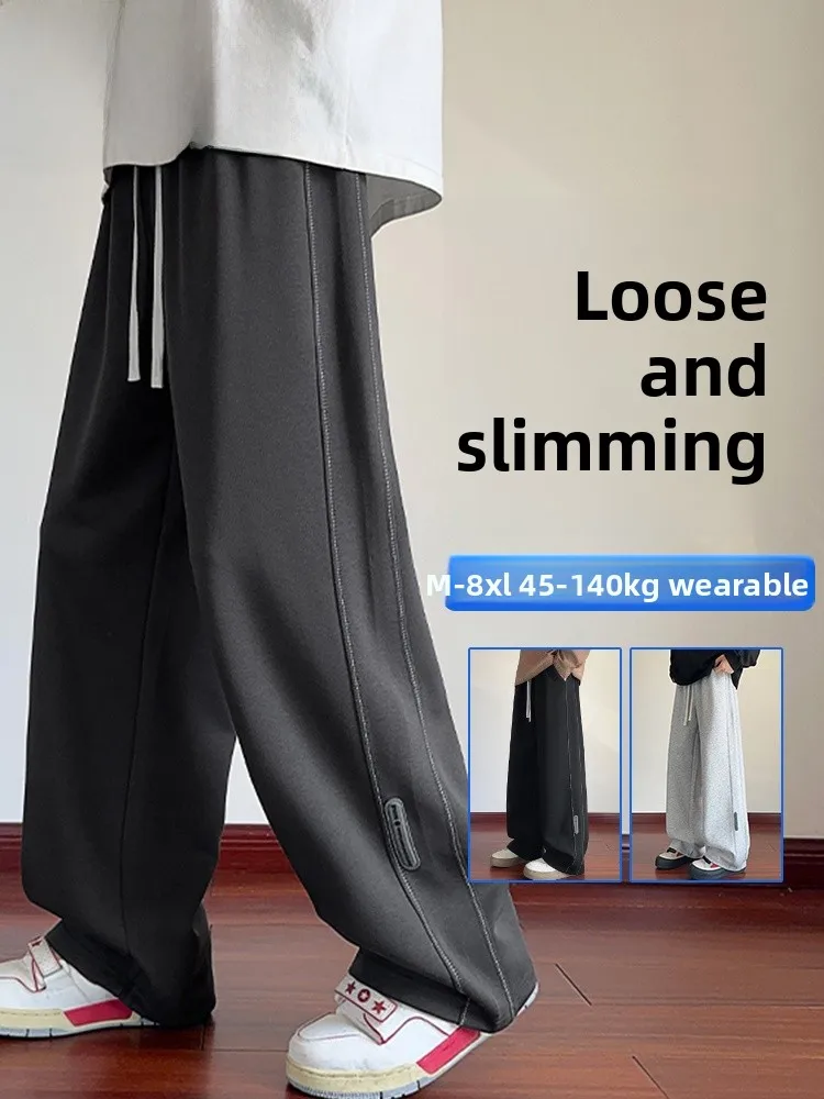 

Американский Sle, повседневные свободные мужские прямые брюки, весенне-осенние новые утягивающие модные спортивные широкие длинные брюки