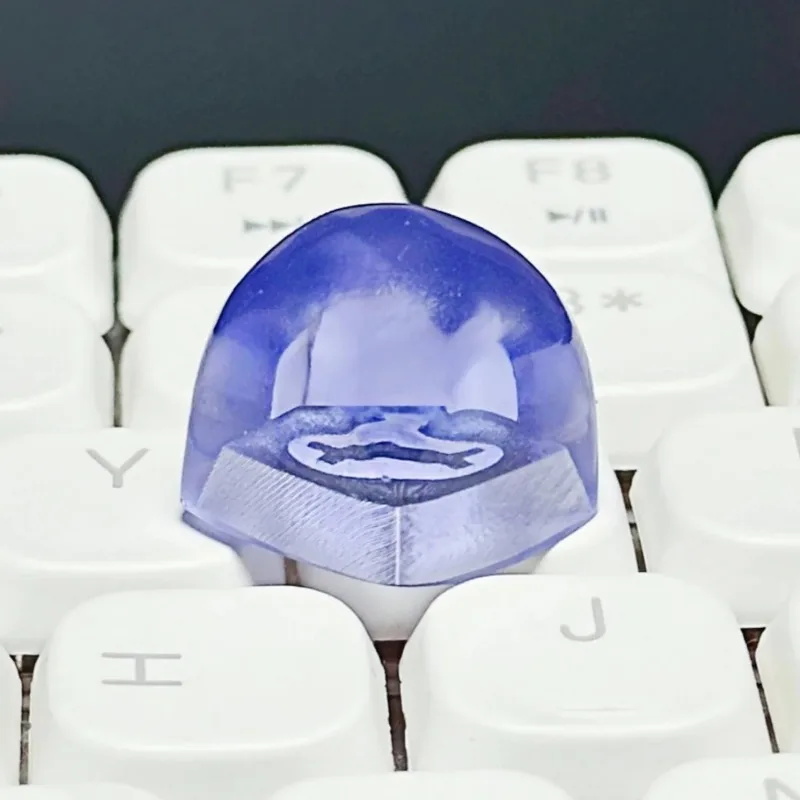 Original Dripping Resin Ball Shape Keycap Transparent DIY Cross Axis Mechanical Keyboard PBT Keycaps Custom Personalized