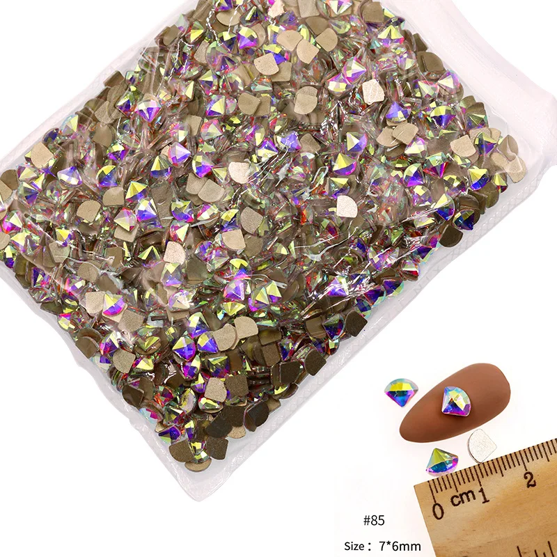 VDD 81-118 Großhandel 1440 Stück Glasrhinestones Kristall AB Flache Rückseite Glänzende Strass-Steine für DIY-Handwerk Nagelkunst-Zubehör – Detail 11