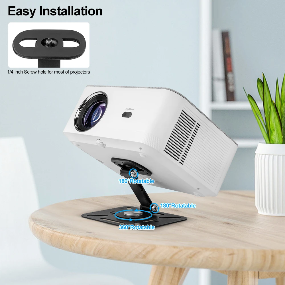 PROGAGA Multi Functional Projector Holder Desktop Mount Lifting Bracket Wall Mounted Bracket Easy Setup Rotating Bracket Holder