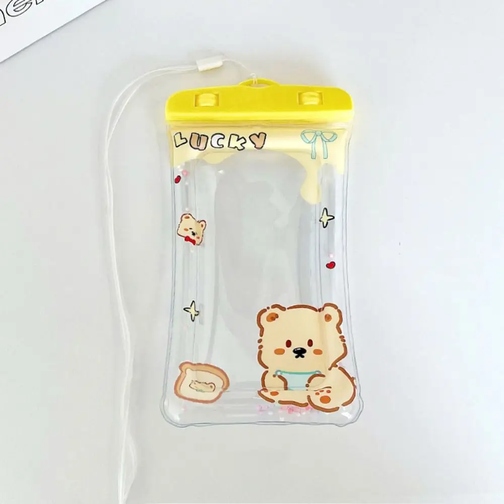 

Водонепроницаемый чехол для телефона с воздушной подушкой, мультяшный дизайн Капибара, защита от дождя, прозрачный чехол-сумка для телефона с изображением щенка