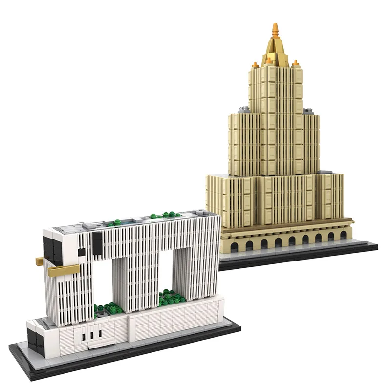 

MOC model building toy set, featuring an assembleable skyscraper model. It is highly suitable as a holiday gift for all those wh