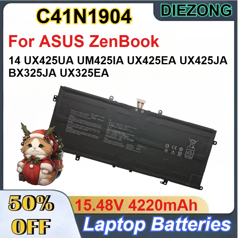 

C41N1904 15.48V 4220mAh Li-ion Battery Pack for ASUS ZenBook 14 UX425UA UM425IA UX425EA UX425JA BX325JA UX325EA Laptop Batteries