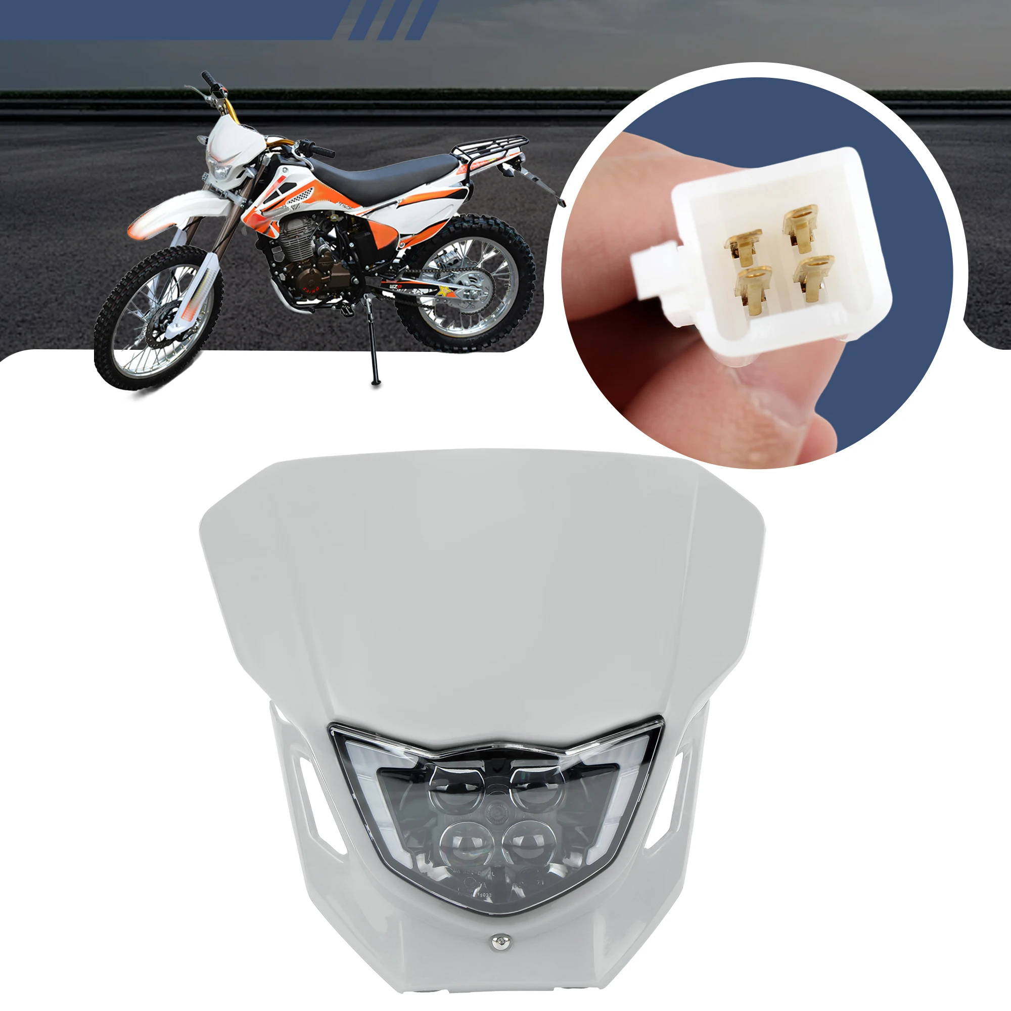 Motorcycle LED Headlight Fairing for Yamaha WR250F WR450F YZ250F YZ450F 250F 450F MX Enduro DirtBike LED Headlamp Modified Parts - view 3