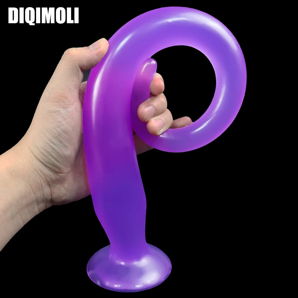 Overlength Anal Plug Dildos Soft Anal Dilator Stimulate Anus Long Butt Plug Penis Anal Masturbator Sex Toys for Women and Men