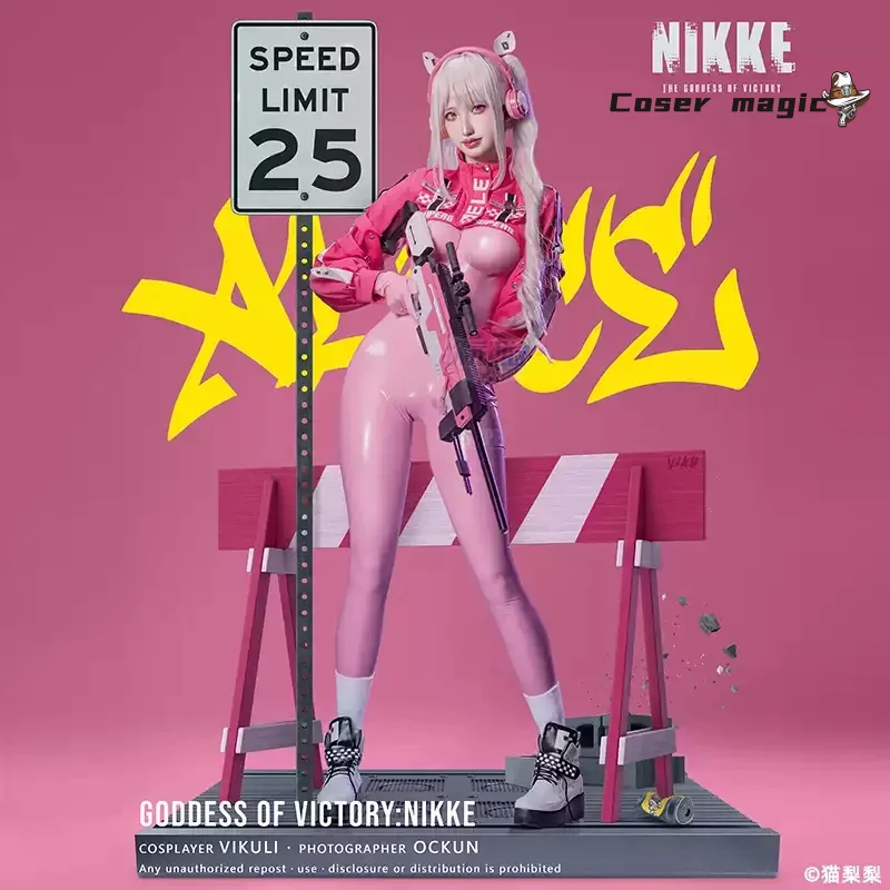 أزياء أليس التأثيرية لعبة آلهة النصر نايكي أزياء تنكرية HSIU بدلة وردية زي نيكي أليس