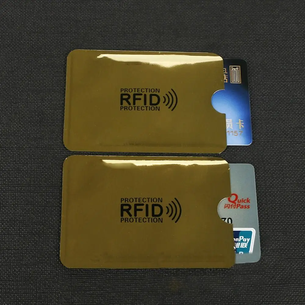 5 szt. Futerał na karty RFID zabezpieczająca przed kradzieżą kolorowa aluminiowa blokada rękawy ochronne paszportowa zabezpieczająca koszulki na karty kredytowa