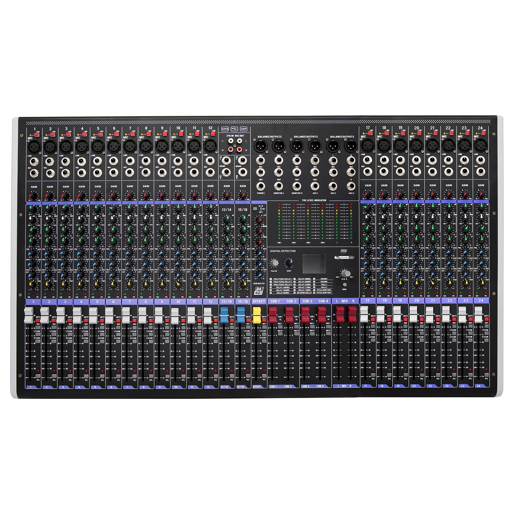 

24 Channel audio mixer 4 group digital effector DJ Controller/Audio Sound Equipment tk recording audio mixing console wm2404