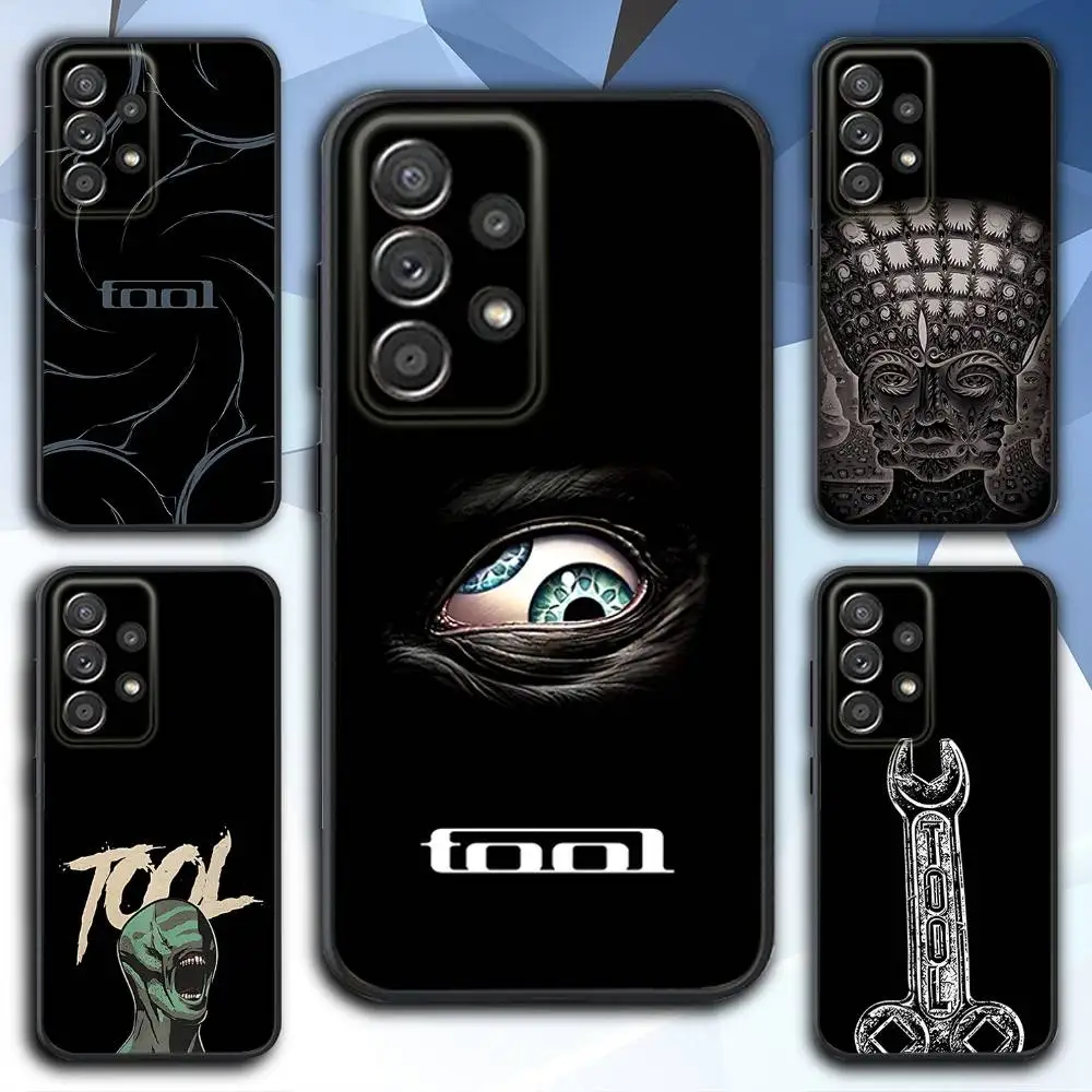 

T-Tool Band Rock Music Phone Case For Samsung S 25,24,23,22,30,21,10,9,Ultra,Plus,Lite,FE,4,5 G Soft Black Case