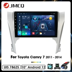 JMCQ 2din Android 12 Car Radio Multimidia Video Player RDS For Toyota Camry 7 50 55 2011 - 2014 Navigation GPS Head Unit Carplay