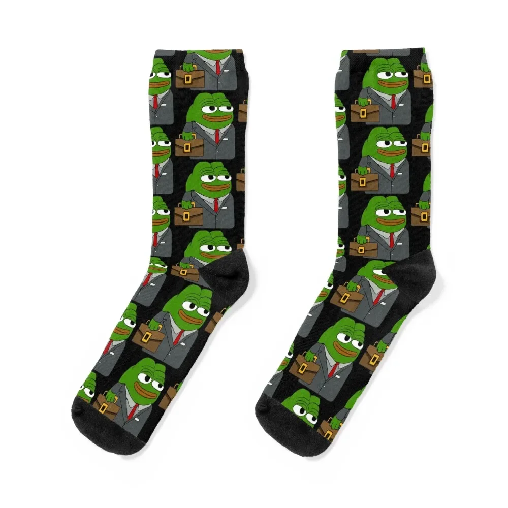 

Rare Pepe Distinguished Businessman Socks Thermal man winter cycling man ankle Woman Socks Men's