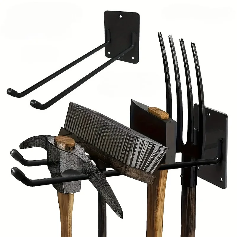 3PCS Gardening Tool Storage Rack Multi-purpose System Hooks Wall Holder for Tools Rakes Shovels Home Warehouse Organizer Rack