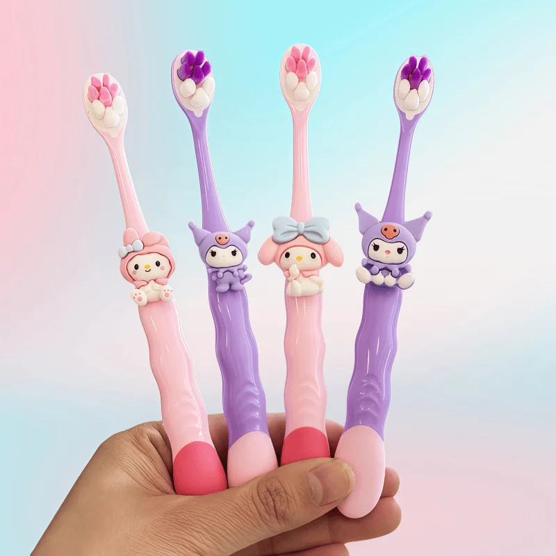 فرشاة أسنان سانريو كورومي للأطفال بلدي ميلودي كارتون لطيف أنيمي فرشاة ناعمة العناية بالأسنان هدية للأطفال بالجملة