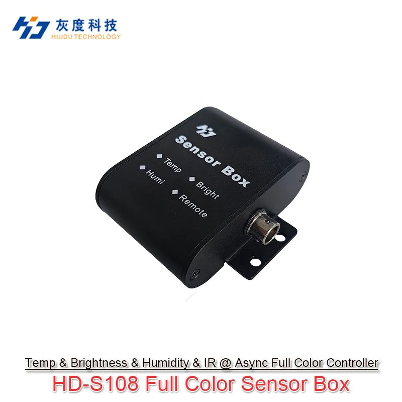 Huidu RGB Full Color Function Sensor Box Support IR,Temperature/Humidity/Brightness Sensor Work With HD-D16/C08L/C16L/A3L/A4L