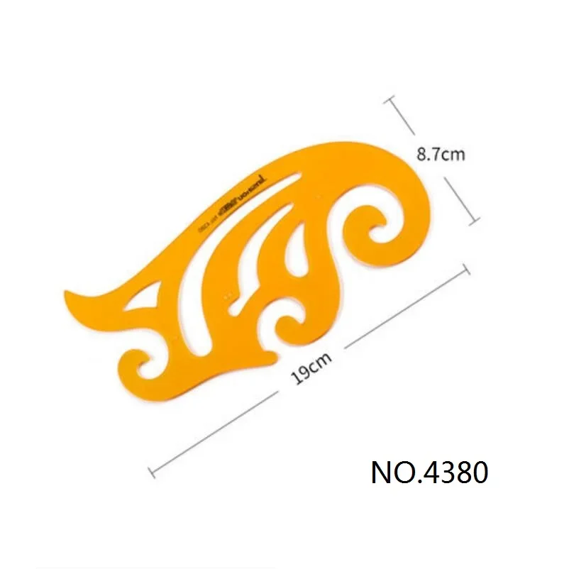 1pcs 20/25/30/35cm French Curve Ruler Multifunctional Geometric Drawing Ruler Flexible Plastic Drafting Measuring Tool