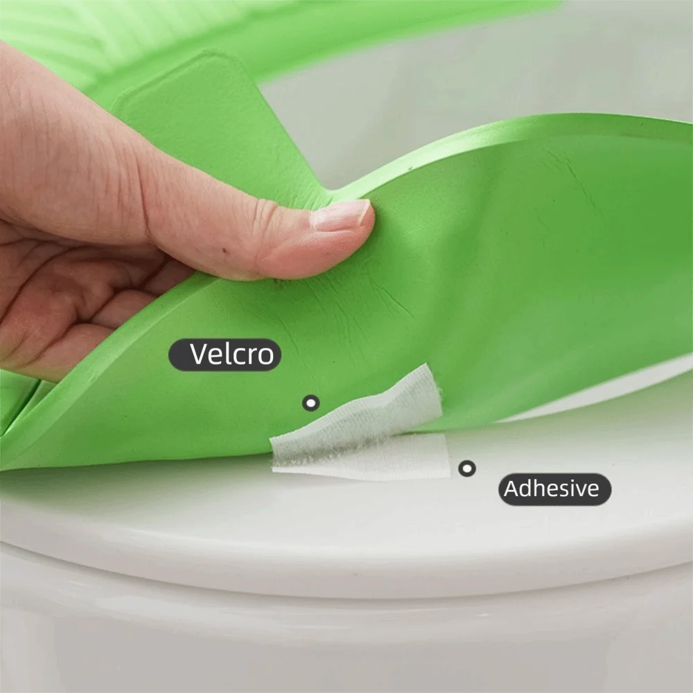 Soft Toilet Seat Cover Non-Slip Thickened Toilet Seat Cushion Waterproof Solid Color Texture Toilet Seat Pad Home Bathrooms