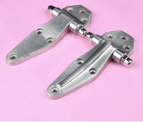 

Stainless Steel 4'' Vintage Metal Galvanized Primitive Industrial Brushed Satin Nickel Cooler Freezer 90 Degree Door Hinges