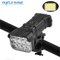 12 LED Bicycle Front Light with Horn 140db Speakers Bells Type-C Charging MTB Road Bike Warning Cycling Headlights Front Lamp