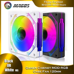 Ventilateur miroir RGB Extron 2 en 1, 120mm, SEN.3 Pro, ARGB + PWM, soufflage avant et barrage, pour ordinateur de bureau