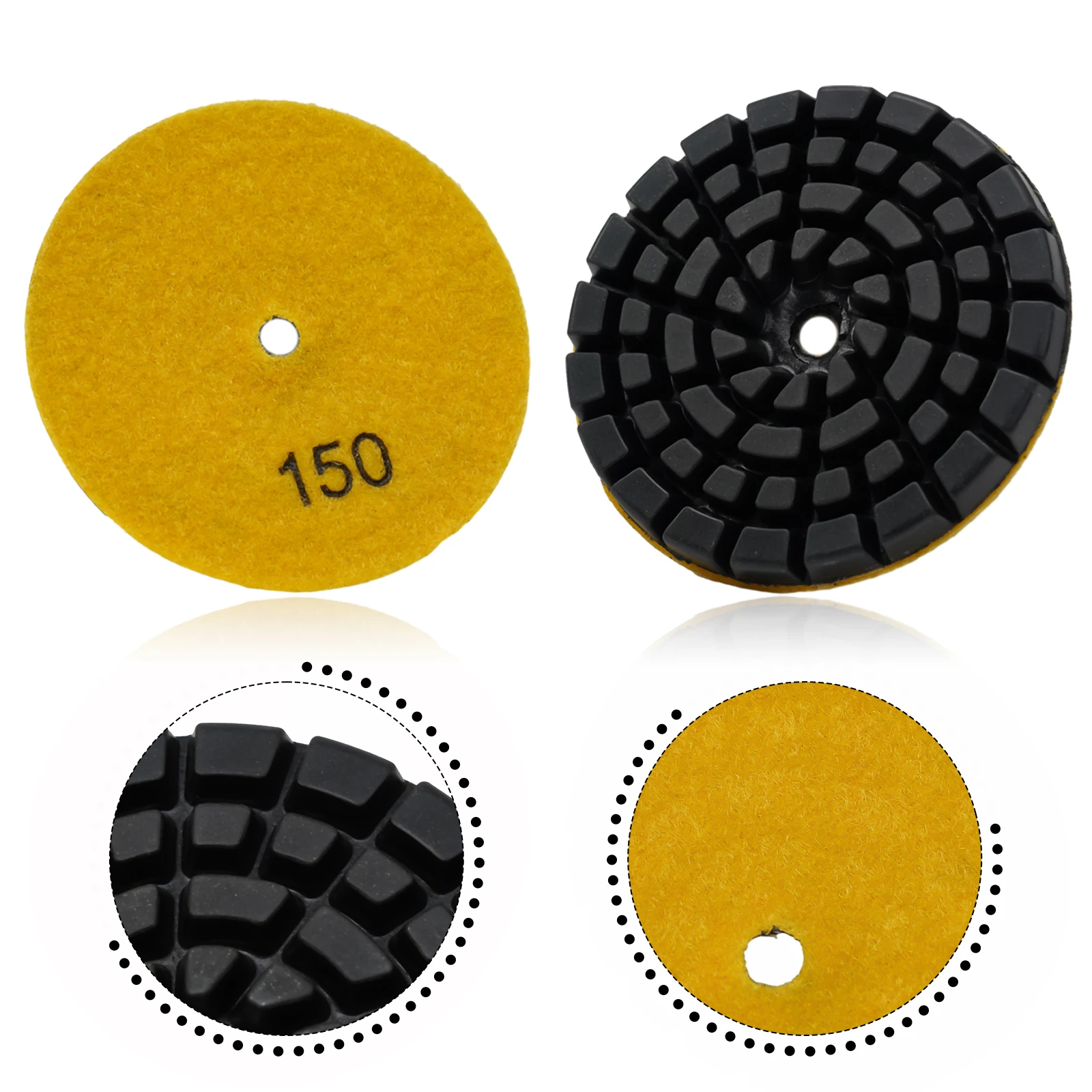 Emery Polishing Disc 4 Inch 100mm for Concrete Cement Terrazzo and Natural Stone Floor Polishing and Renovation Resin Bond
