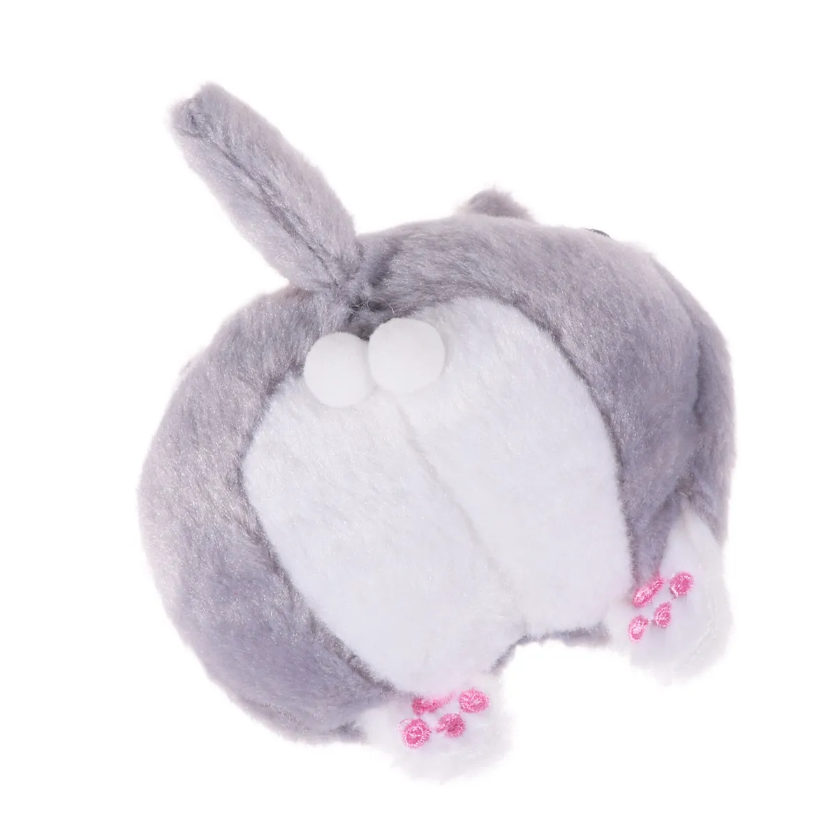 Cat Butt Shaped Crossbody Bag Gray Soft Material Women's Compact Phone Wallet Coin Pouch Stylish Outing Work Shopping Accessory