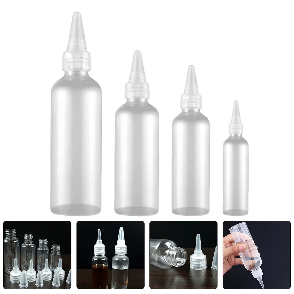 

20 Pcs Extruded Bottle Plastic Squeeze Travel Containers Hair Color Applicator Empty Sub-Bottles Liquid Refillable