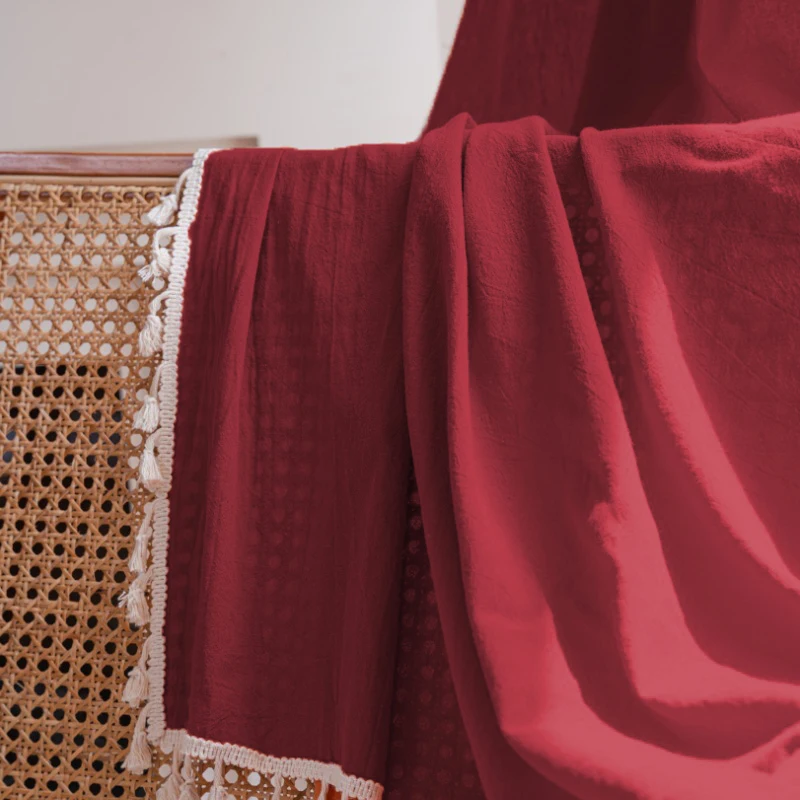 1 قطعة ستائر شرابة بلون سادة على طراز عيد الميلاد مناسبة لغرف النوم وغرف المعيشة والشرفات وحفلات العطلات وديكور المنزل #5