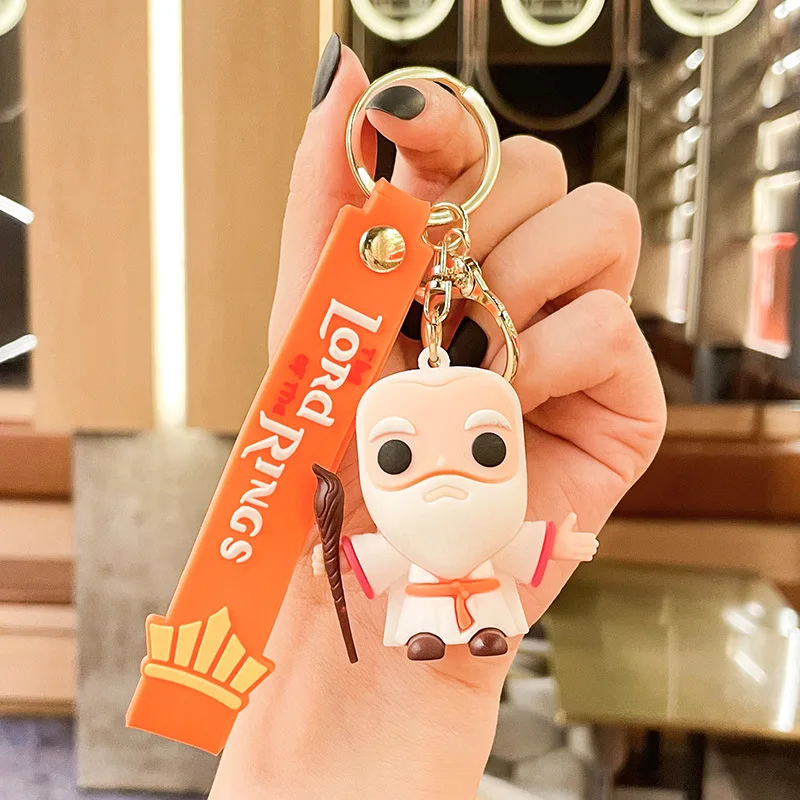 Movie Lord of The Finger Rings Keychain Anime Doll Figure Car Ornaments Keyring Pendent Bag Jewelry Accessories Kids Toy Gifts