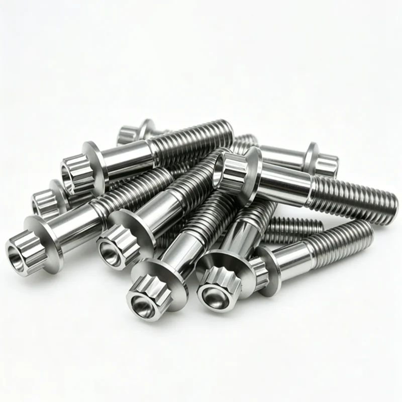 Titanium Alloy Bolt M7 M8 Flange 12-Angle Car Wheel Hub Split Wheel Hub Screws Plum Flange Head Suitable for BBS Split Wheel Hub