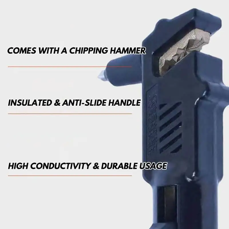 Upgraded Electrode Holder With Chipping Hammer Professional Tool Builds Professional Worker Welding Rod Cable Holder