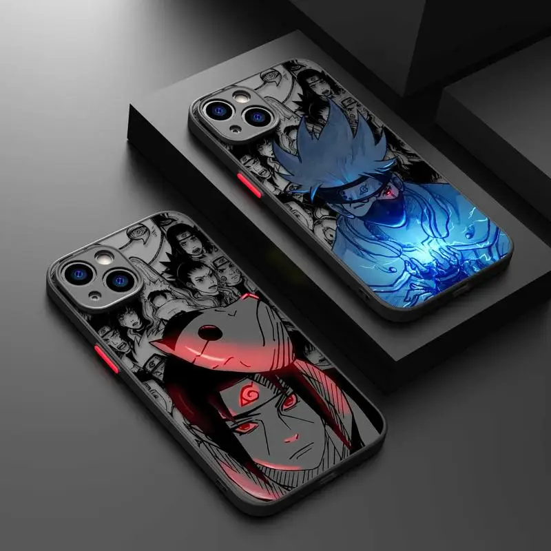 Clear Matte Phone Case for Apple iPhone 15 14 13 12 11 Pro Max 13 12 Mini XS XR X 7 8 6 6S Plus Anime N-Narutos Bright Art Cover