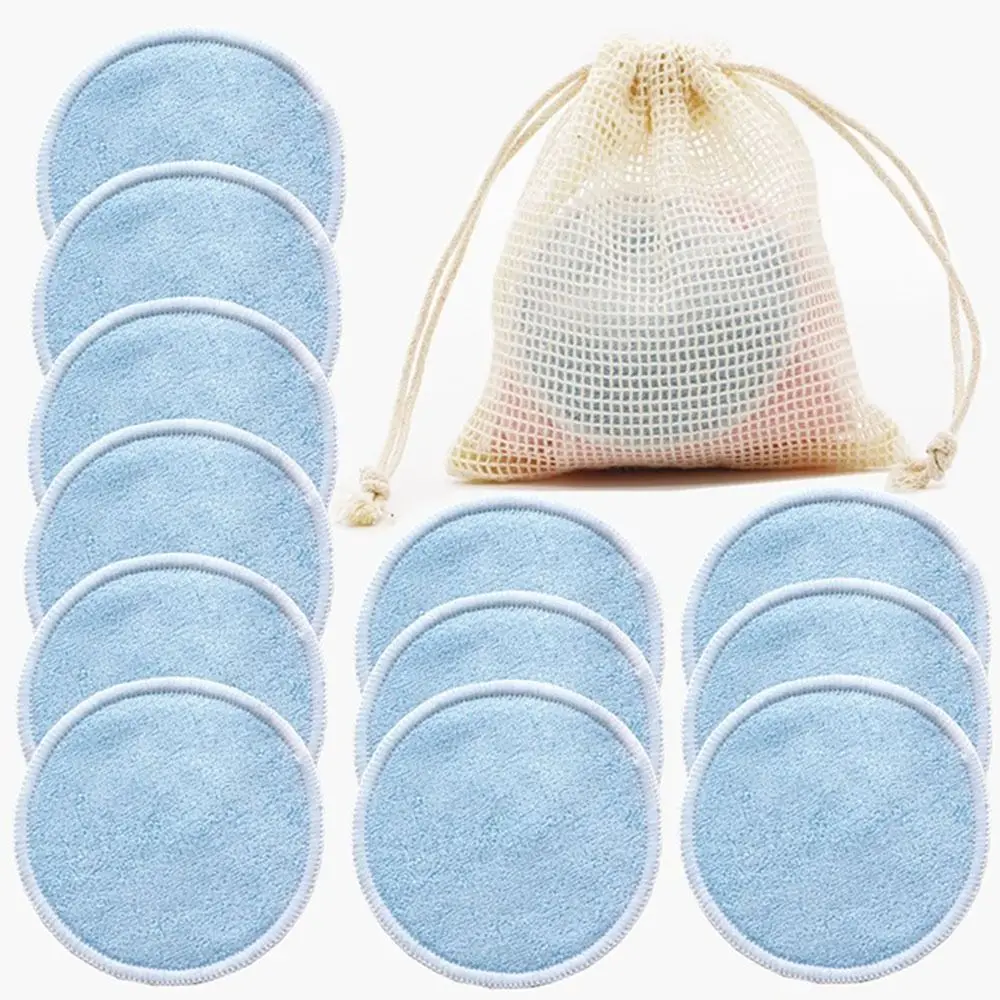 12PC New Washable Makeup Remover Cloth Round Microfiber Face Cleaning Pads All Skin Types Skin Care Tool Women