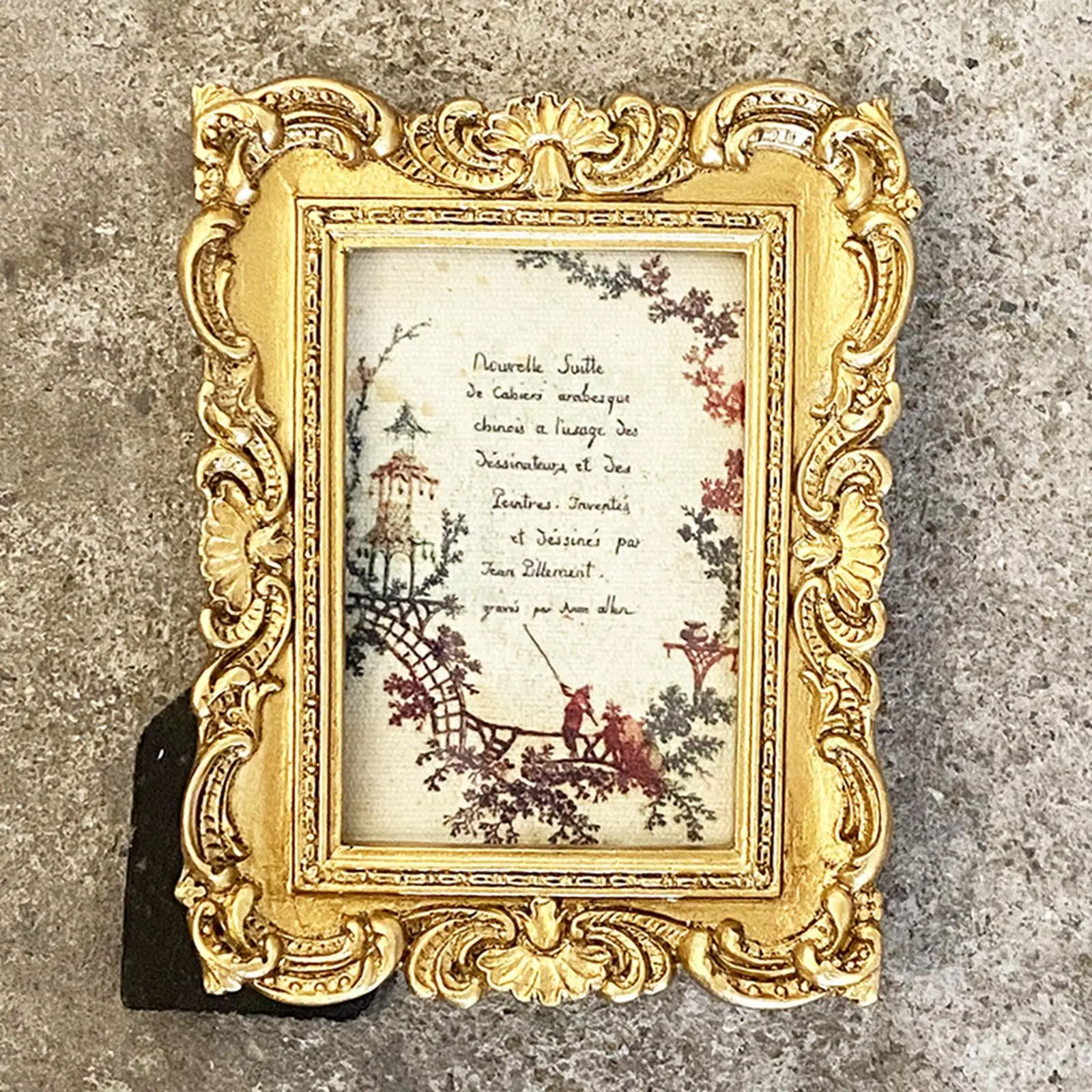 Antiker Foto rahmen golden geschnitzte Tischplatte im europäischen Stil und Wandbild-Display rahmen für Retro-Wohnkultur im Hochzeits schlafzimmer