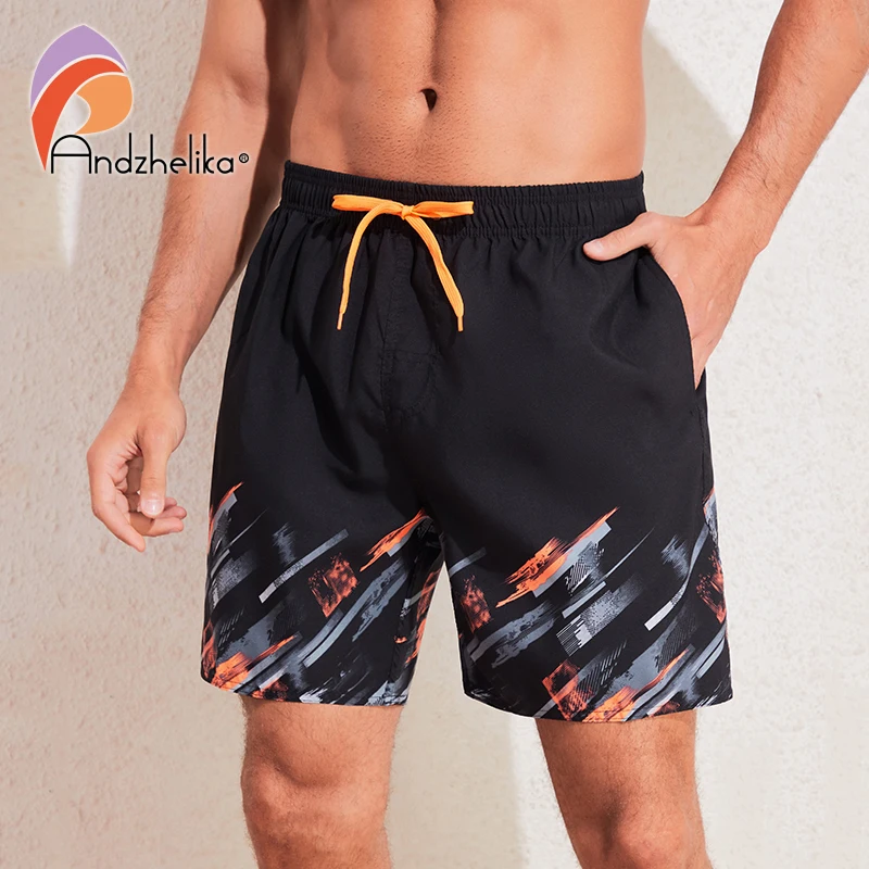 

Plus Size Print Men's Beach Shorts Boardshorts with Mesh Lining Mens Swimwear Beachwear Swim Shorts Swimming Trunks for Men