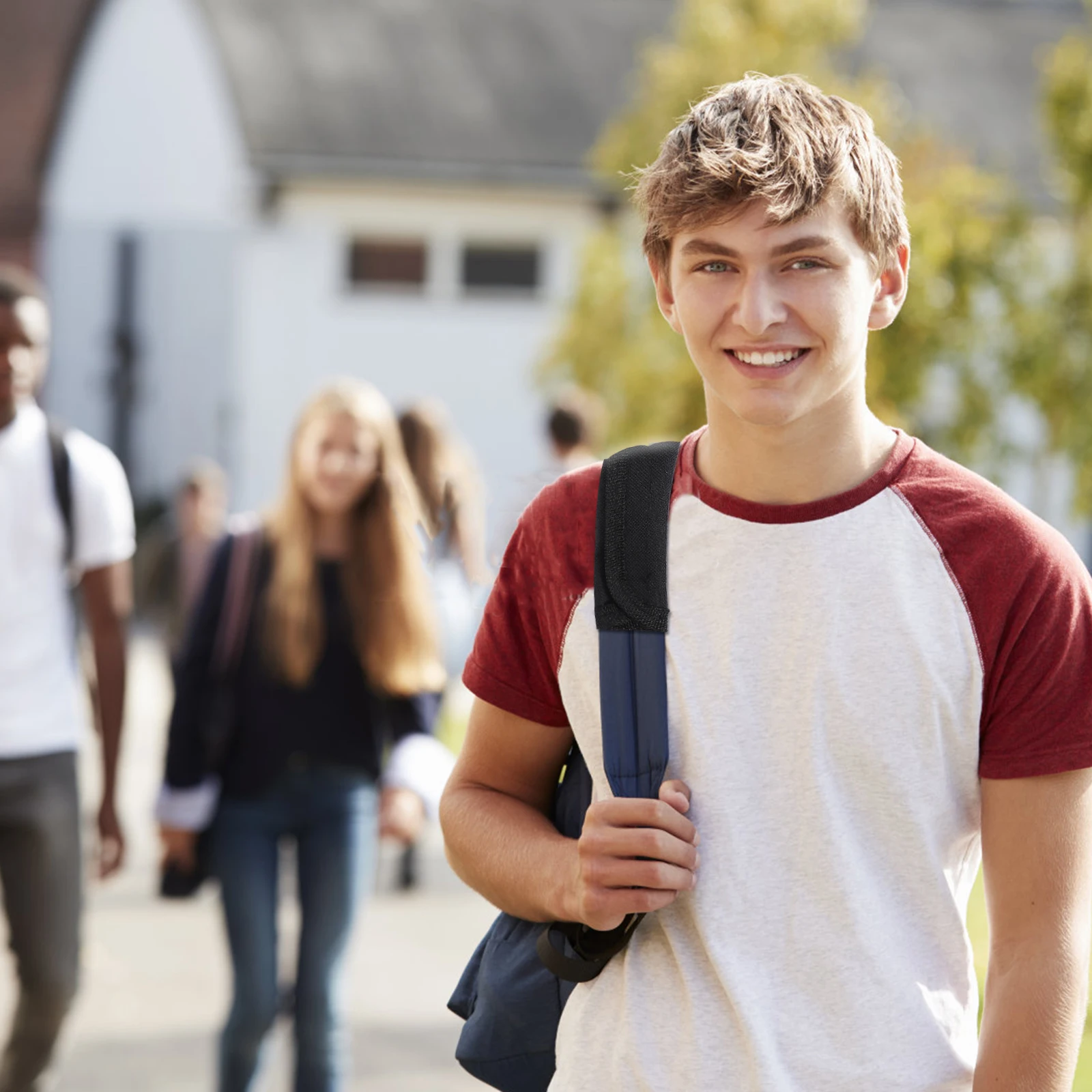 

2 Pcs Pressure Relief Shoulder Pad Pads for Bags Violin Strap Messenger Cushion Nylon Replacement Backpack Comfort