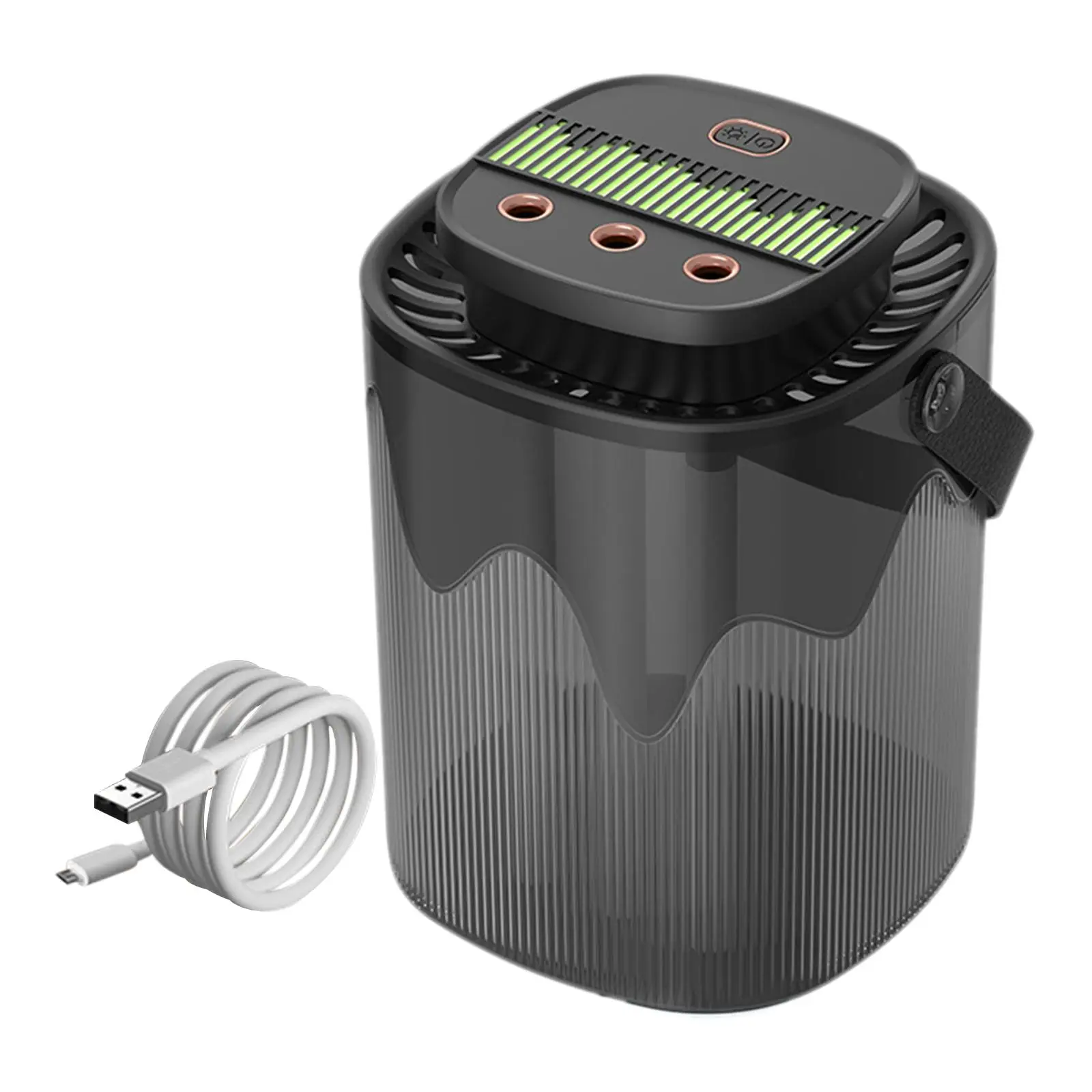 USB قابلة للشحن ضباب الهواء المرطب ، تحمل مقبض لغرفة الأطفال ، 3L