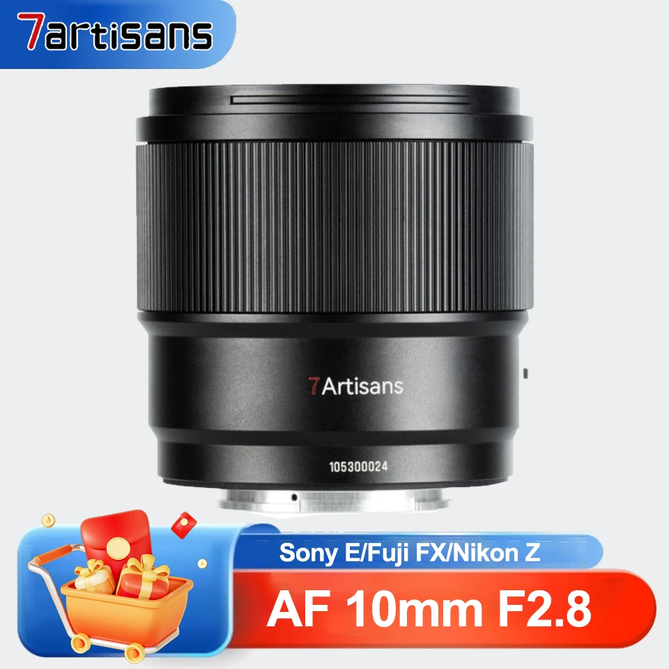 

7Artisans AF 10mm F2.8 APS-C объектив с автофокусом, ультраширокоугольный, совместимый с камерами Sony A7S и Fuji X-T10