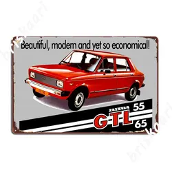 Zastava Yugo 55 65 Metal Sign Classic Wall Pub Wall Plates Tin Sign Posters