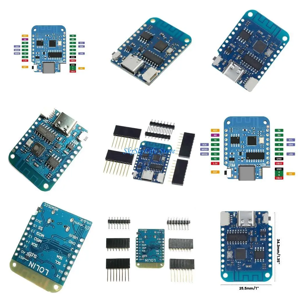 

E65e lolin mini v4.0.0 wemos wifi internet of things board base- esp8266 4mb micropython nodemcu совместимый