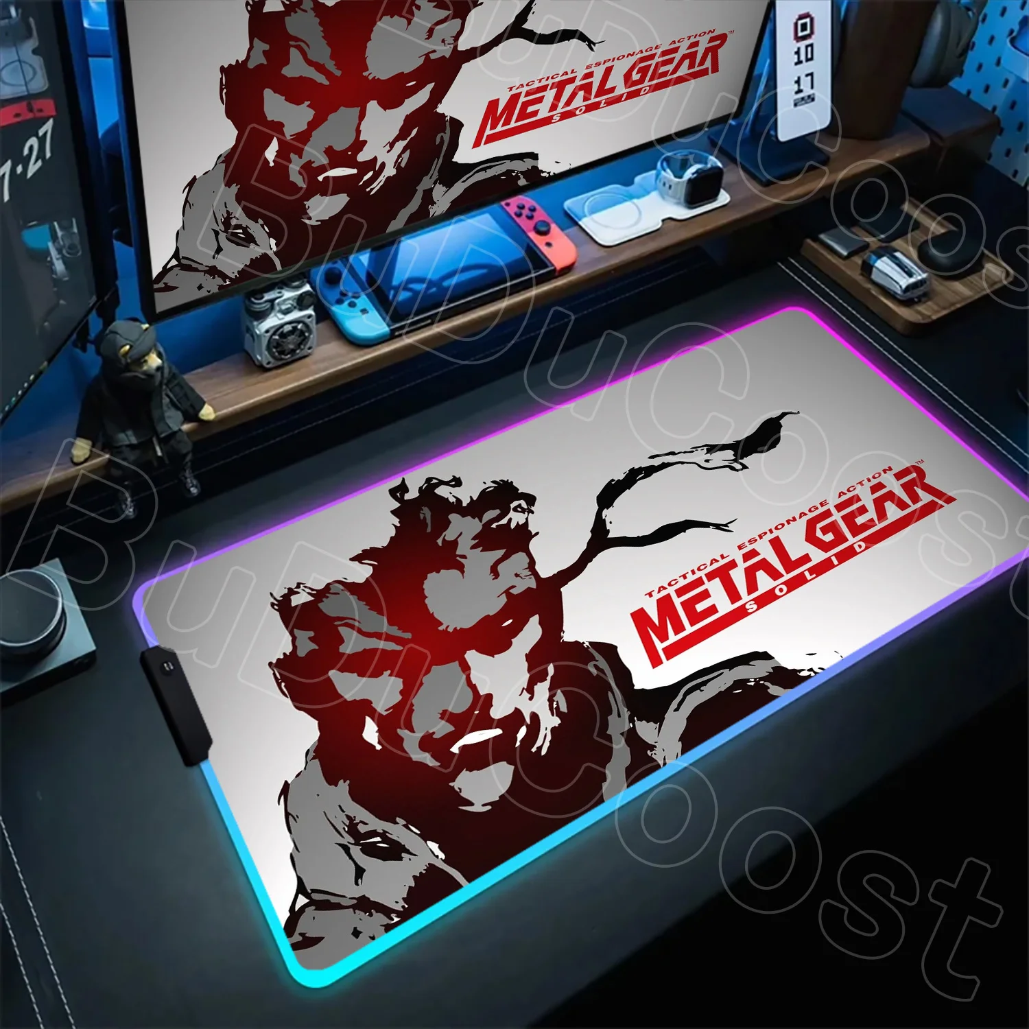 

Коврик для мыши RGB с металлической шестерней, однотонный коврик для мыши 1200 × 600 мм, аксессуары для компьютерной клавиатуры, нескользящий коврик для мыши, коврик для игрового стола для ноутбука, ПК