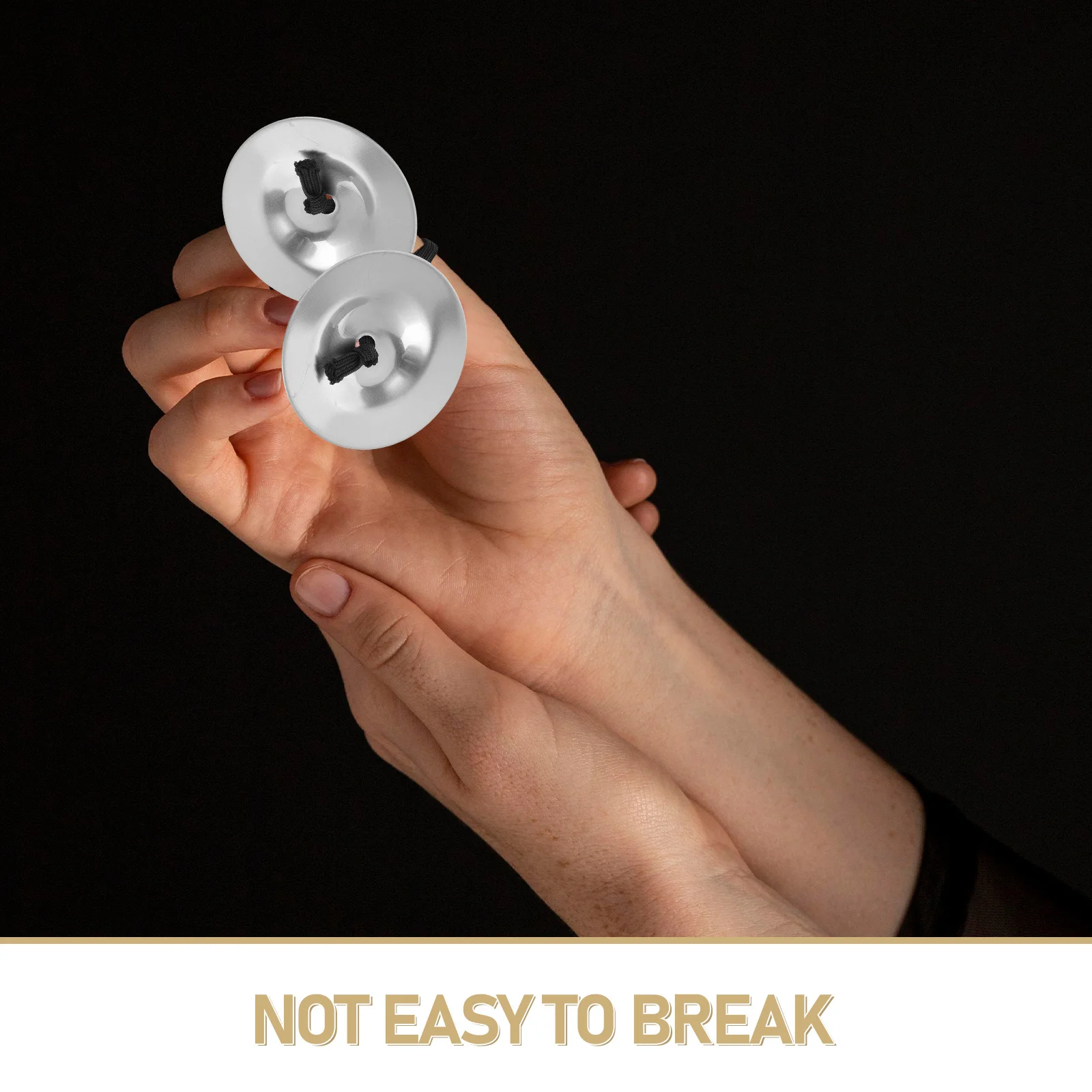 2 أزواج من الصنج للأصابع للرقص الشرقي صنج يدوي صغير من النحاس مع أربطة مرنة قابلة للتوسيع لموسيقى أداء الرقص