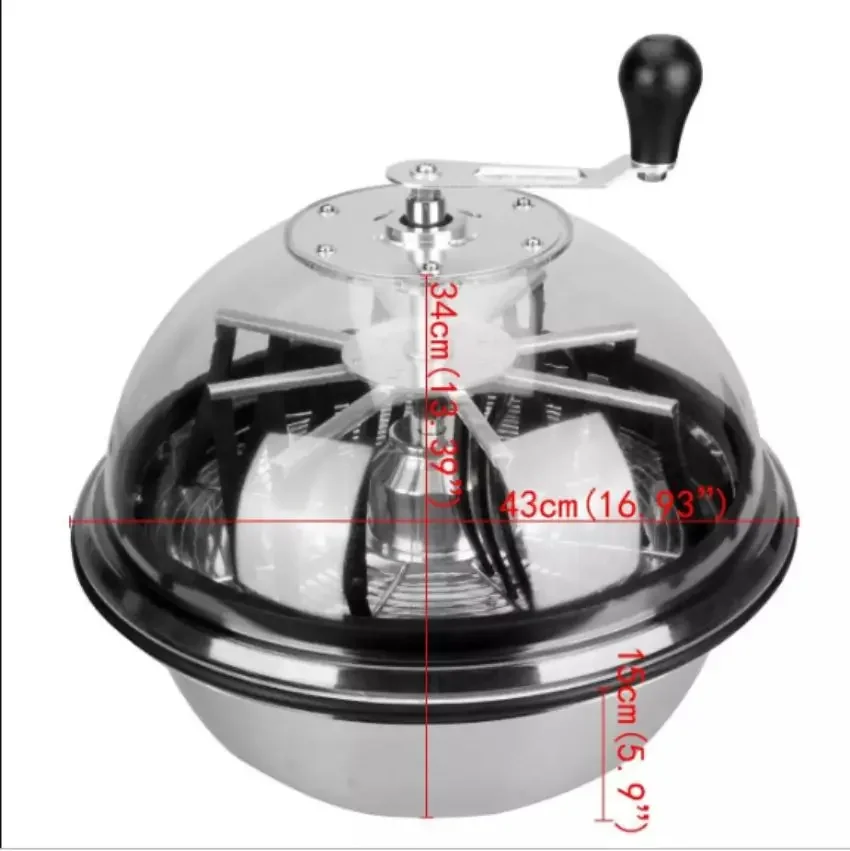 Premium Garden Shredder 16Inch Leaf Bowl Trimmer Garden Grinder Fallen Leaf Cleaning Manual Cutting Grinder Small
